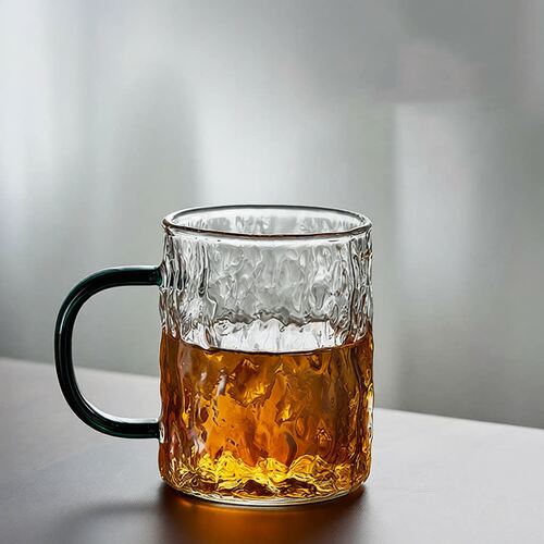 耐热冰川纹玻璃杯高颜值水杯