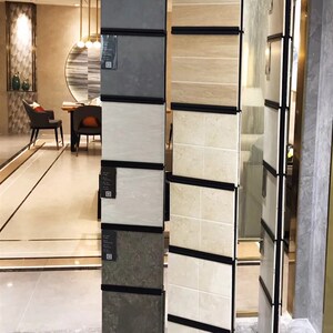 瓷砖店展示架落地式石材色板展架可旋转铝扣板样品架大理石色卡架