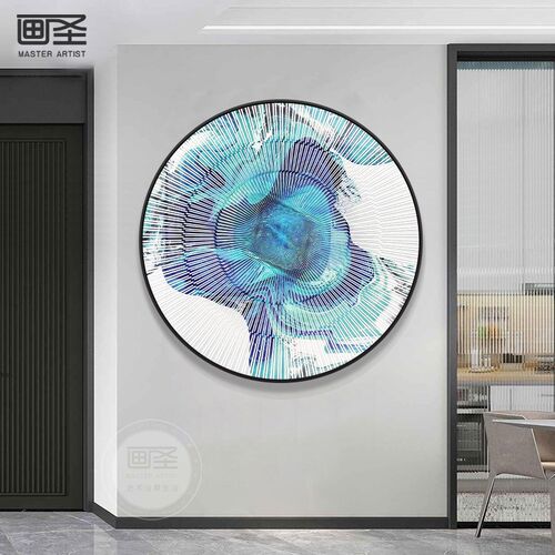 网红大厅餐厅玄关高端过道装饰画创意墙面壁画走廊轻奢风当代艺术