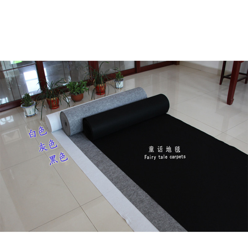 婚礼白色地毯 结婚用布置背景 T台打底 一次性地毯白色加厚