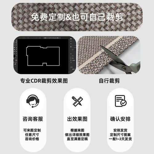 入户门地垫高级感进门口免洗可擦脚垫可裁剪家用防滑玄关耐脏地毯
