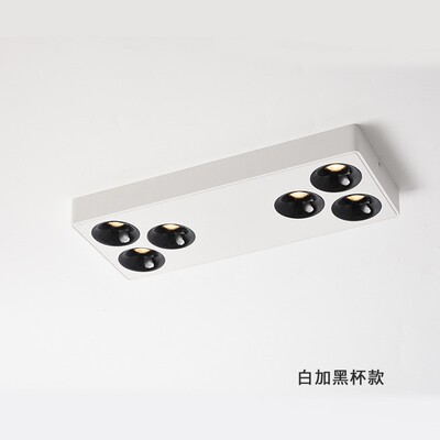 led明装超薄方形射灯无主灯防眩吸顶极简走廊卧室客厅阳台天花灯