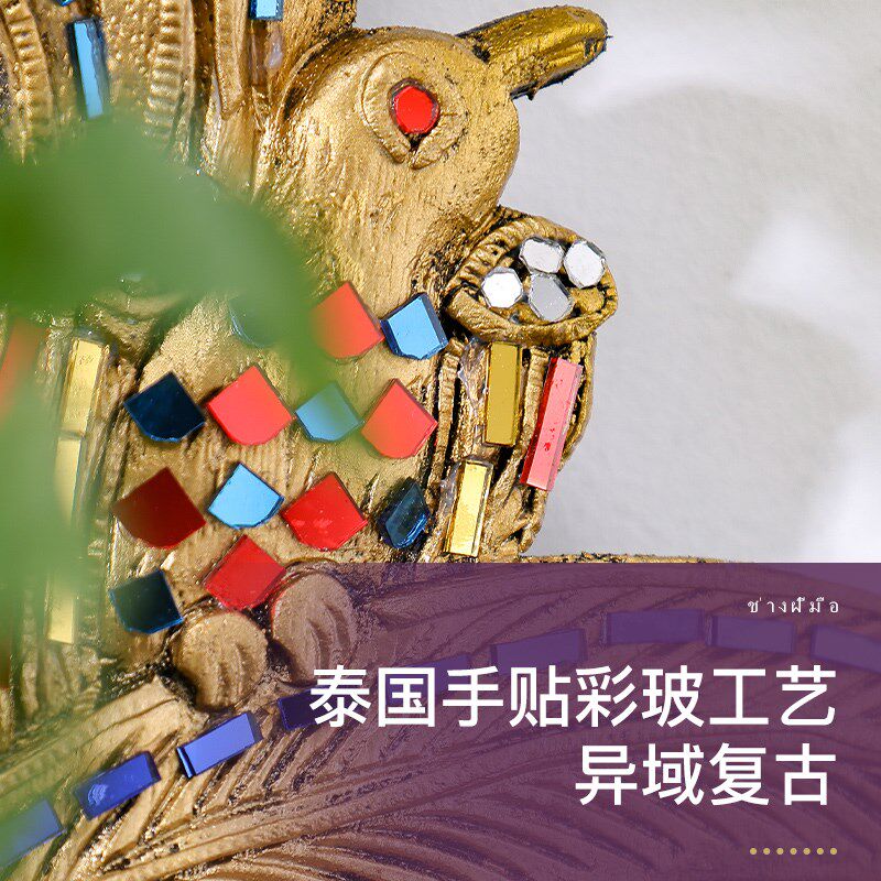 异丽实木挂件创意墙饰浴室梳妆台镜子壁挂玄关镜化妆穿衣镜框画框