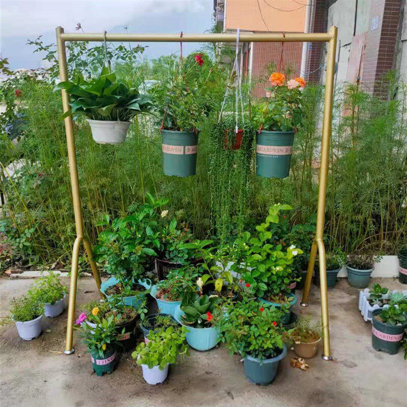 吊篮花盘悬挂落地式花店绿萝盆栽花架壁挂阳台家用装饰多层置物架