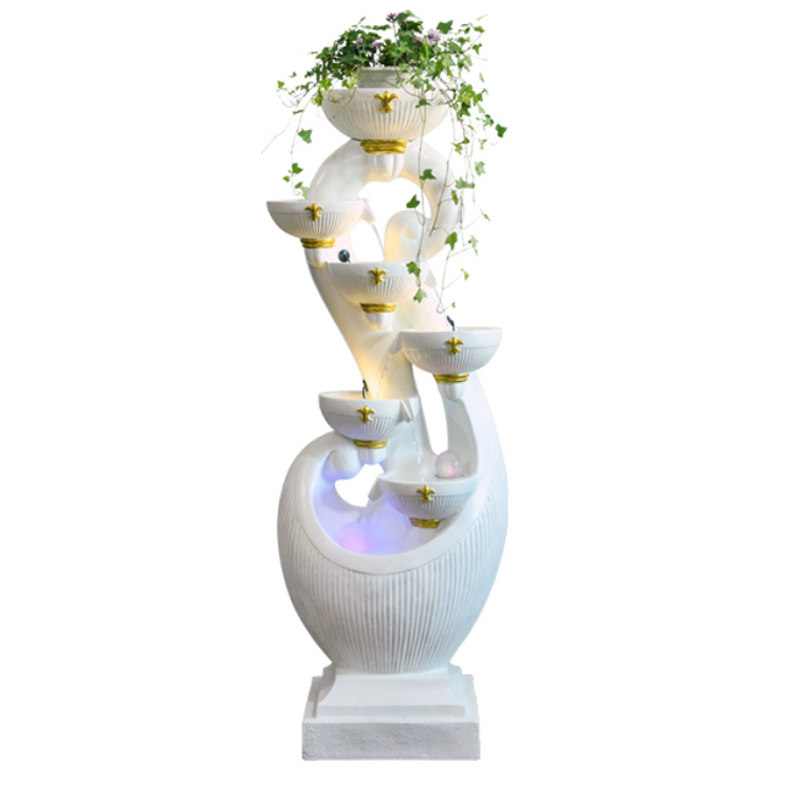 新款欧式流水喷泉加湿器家居装饰客厅摆件创意开 ??业新居礼品