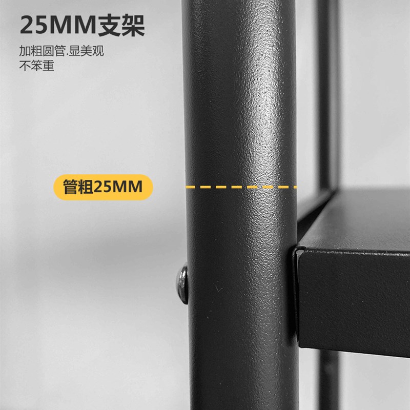 不锈钢厨房夹缝收纳置物架落地多层冰箱侧缝隙家用微波炉放锅架子