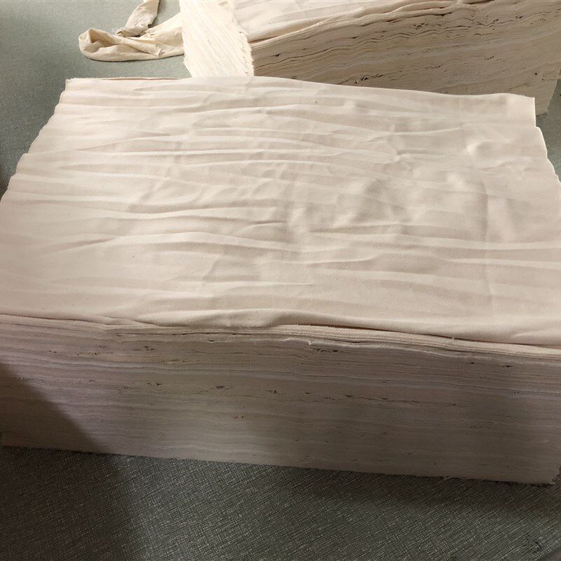 擦机布全棉工业抹布原白色吸油不掉毛标准尺寸50斤一件包邮