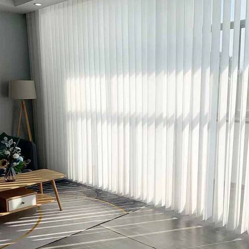 天津实体店窗帘梦幻帘垂直帘客厅卧室阳台办公室电动手动透光百叶
