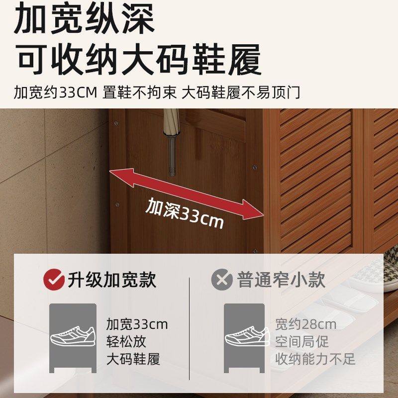 鞋架家用门口多层简易鞋柜带门防尘大容量入户室内收纳柜一体靠墙
