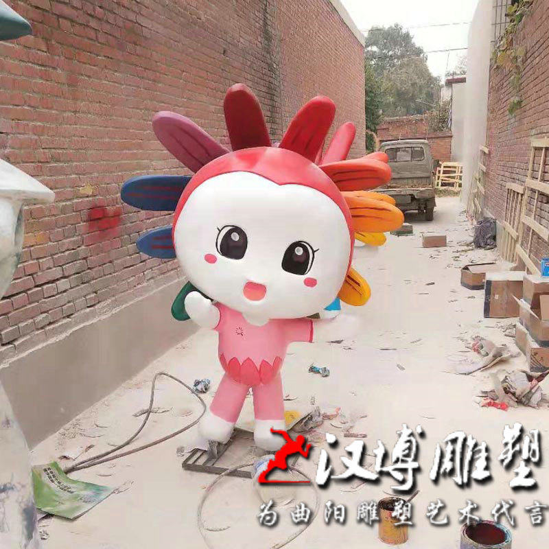 少数民族卡通娃娃雕塑玻璃钢雕塑制作公园摆放户外城市草摆放雕塑