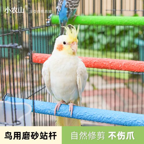 鹦鹉磨爪棒磨砂大小鸟笼站杆站棍架虎皮玄凤专用牡丹磨嘴牙石用品