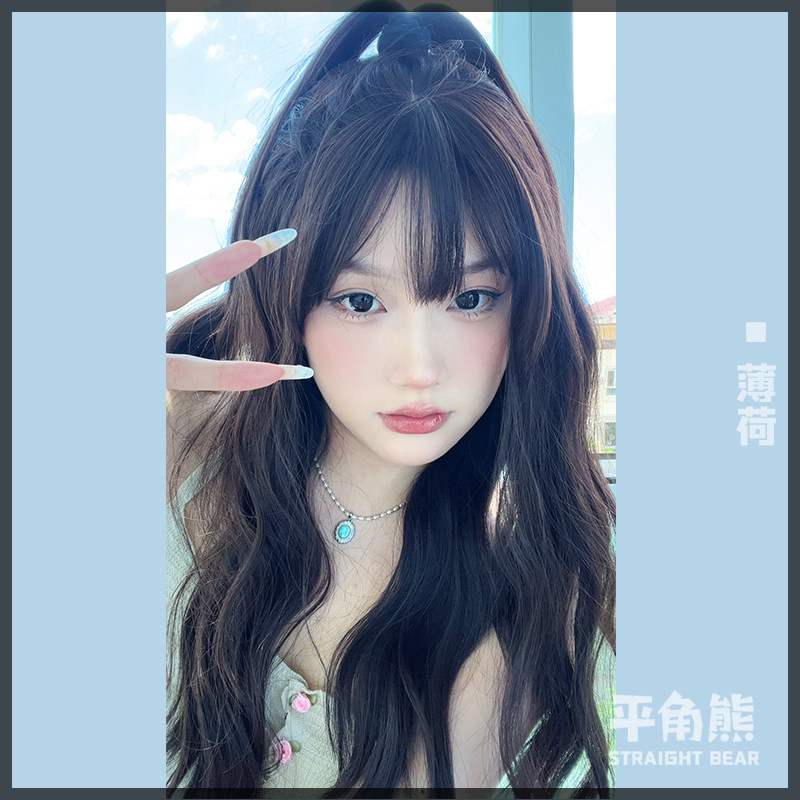 假发女日常网红长卷发lolita自然逼真水波纹夏季新款jk全头套假发