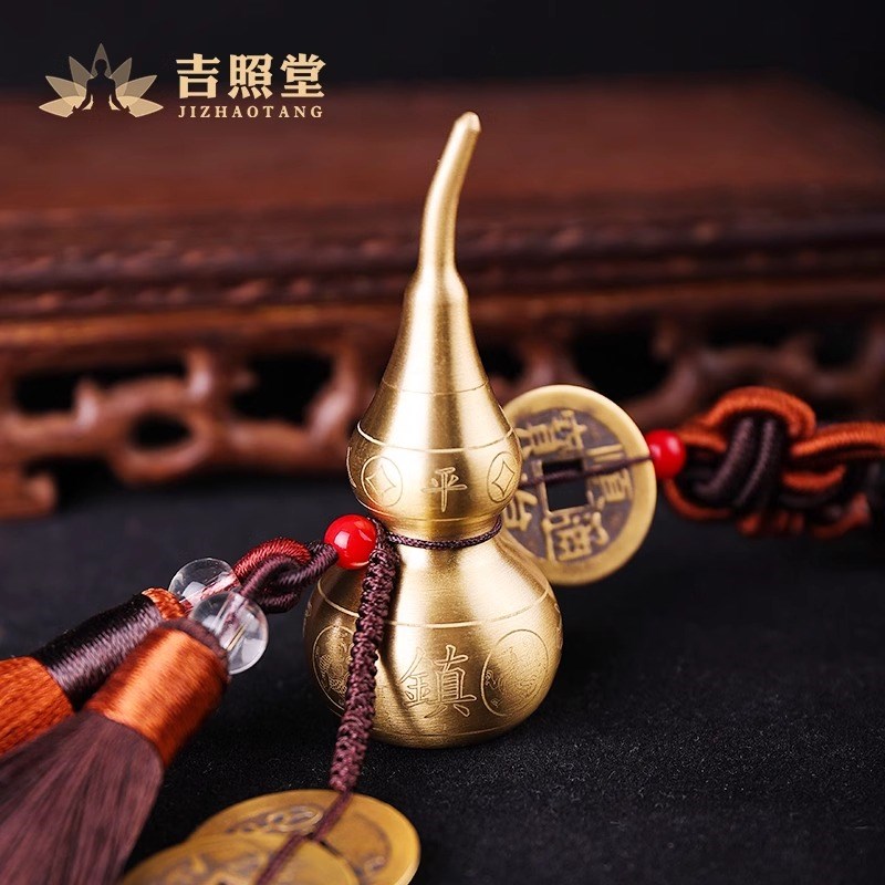 纯铜五帝钱门对门挂件压门槛真品汽车挂件真品钥匙扣中国结挂饰