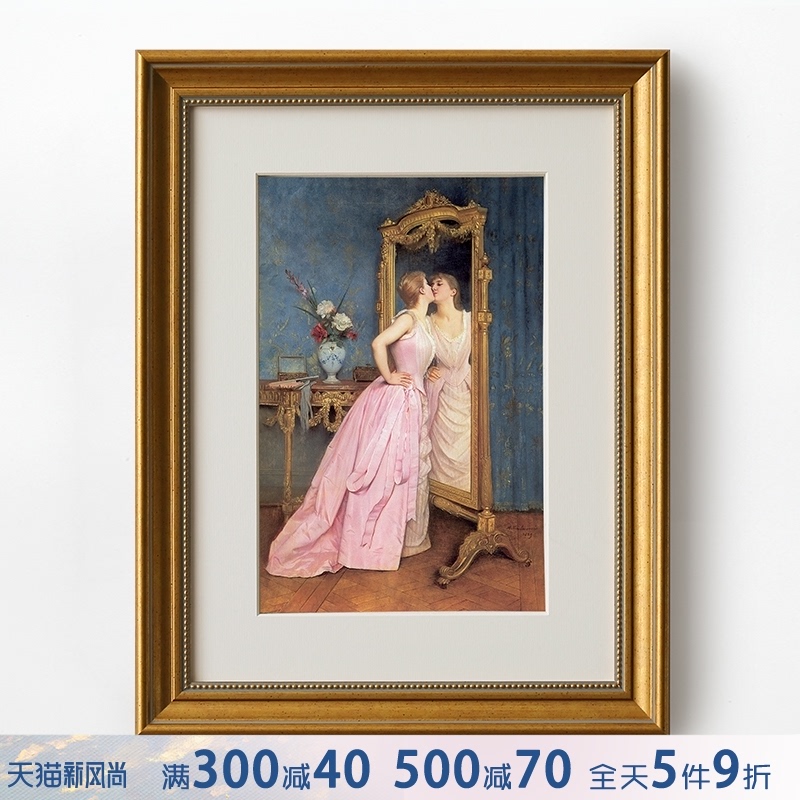 加安加丽欧式小众艺术装饰画客厅餐厅复古壁画玄关走廊竖版挂画