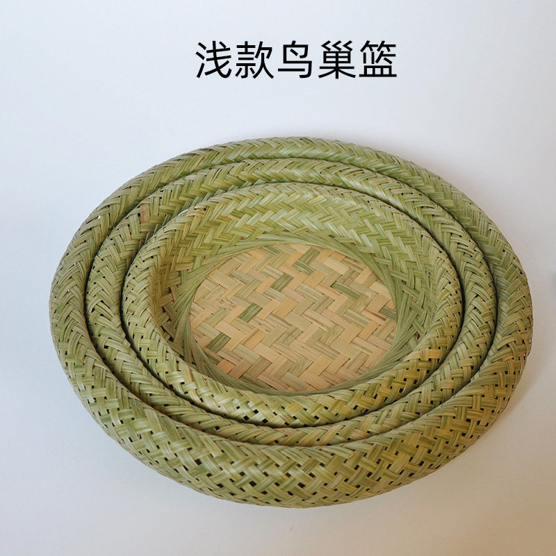 农家手工竹编制品水果篮竹篮子收纳筐厨房竹篓子馒头零食鸟巢小篮