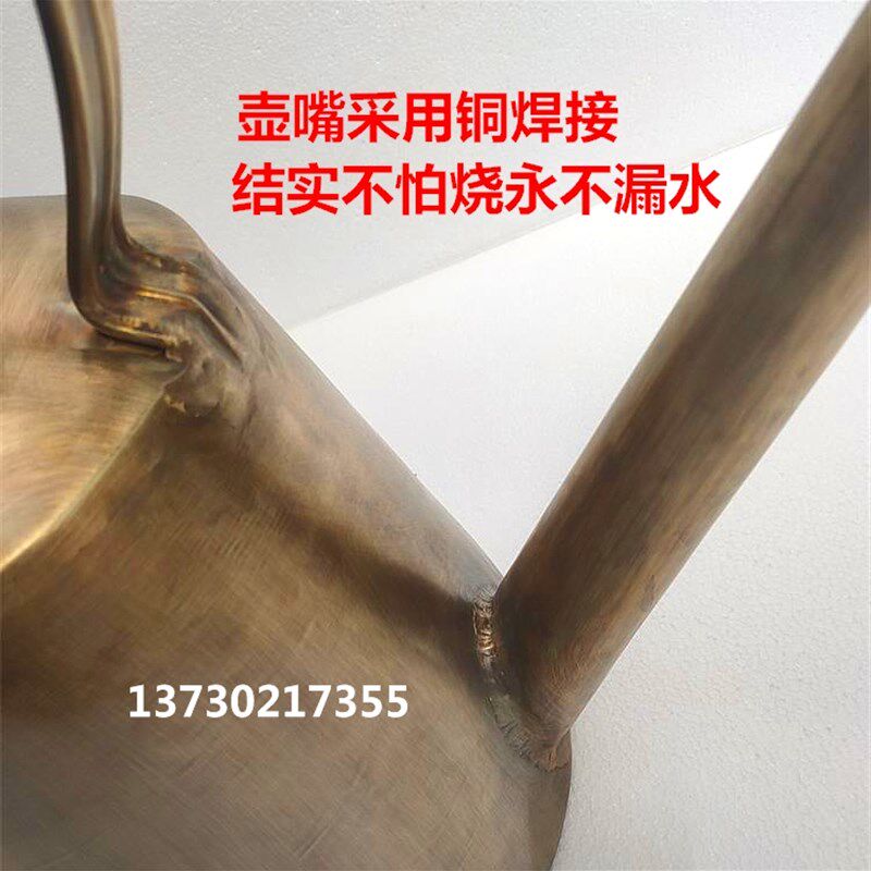 复古烧水壶 黄铜壶茶壶2升3升5升8升10升定做老式大铜壶手工铜壶