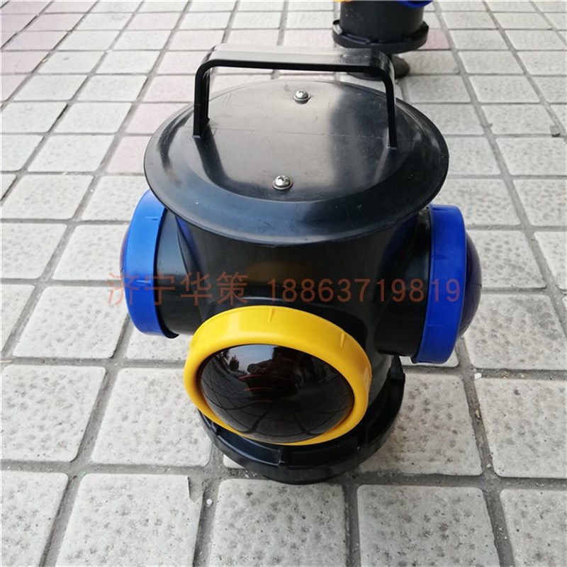 四面双色充电式铁路信号灯 转辙器扳道器信号灯 黄蓝红白标志灯