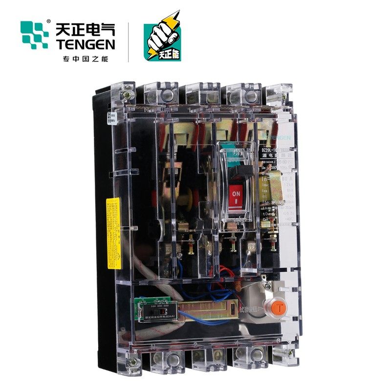 天正DZ20L漏电保护开关塑壳断路器3N300T透明壳160/250/400/600A