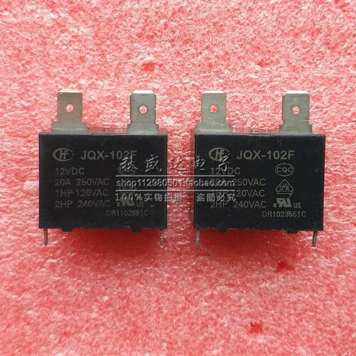 JQX-102F-12VDC宏发HF继电器一组常开2插头4脚20A空调专用现货
