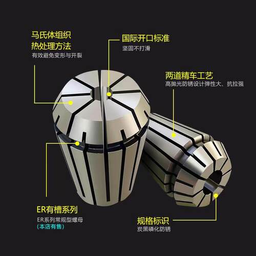 ER20ER25ER32螺帽UM扳手石材数控主轴电机数控雕刻机专用夹具夹头