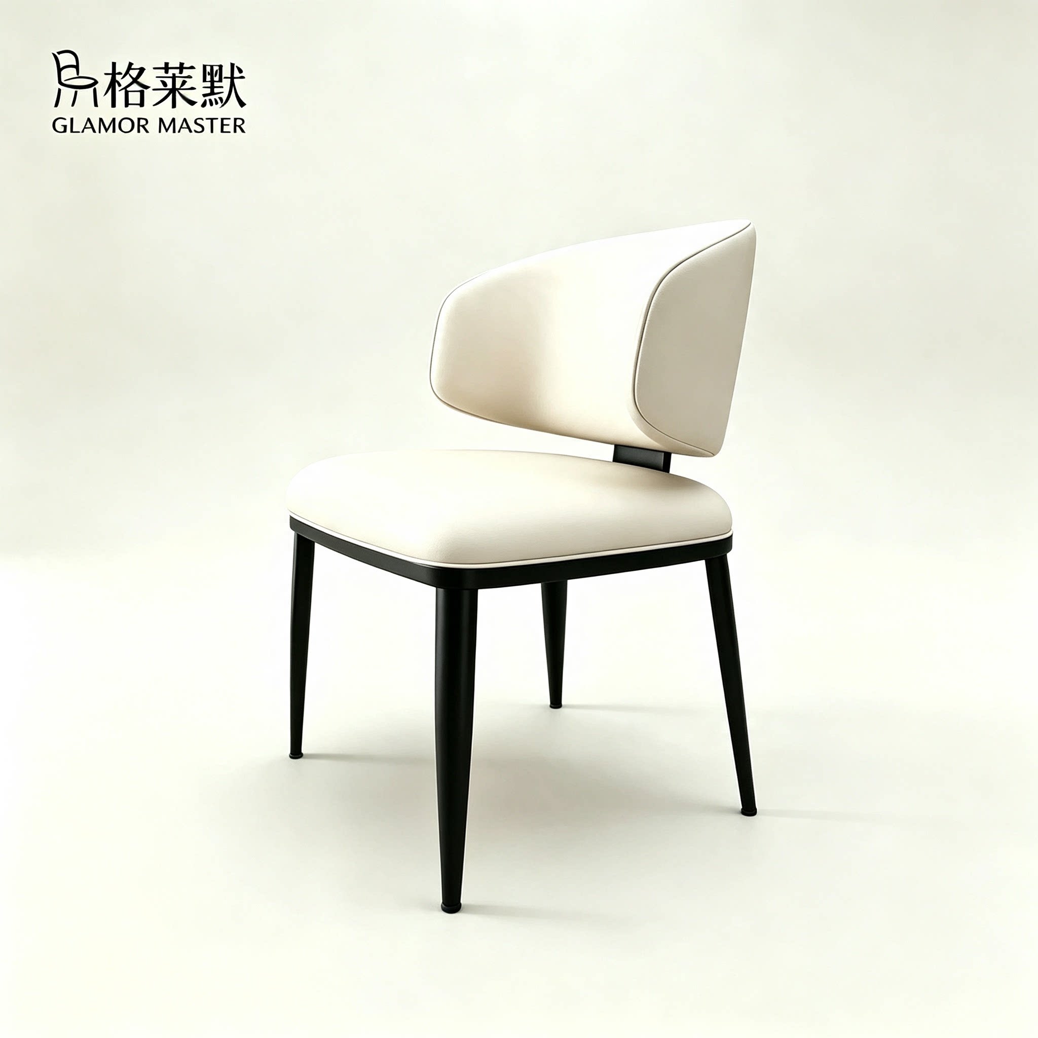 意式极简真皮餐椅轻奢家用设计师靠背椅子简约现代高级感餐桌椅