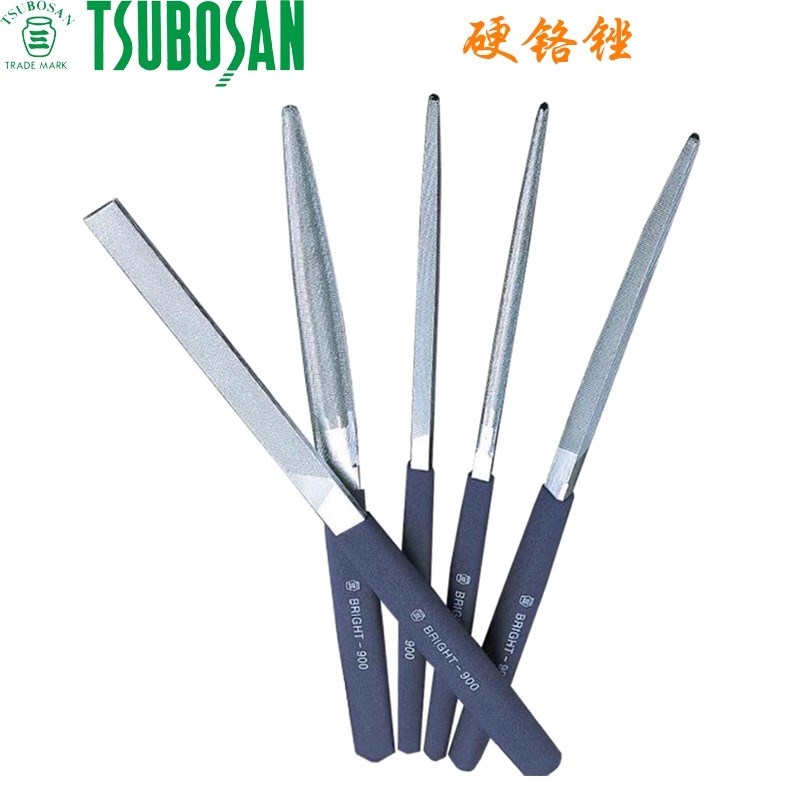 日本进口壶三TSUBOSAN硬铬锉万能锉刀金属木工钳工不锈钢塑胶挫柄