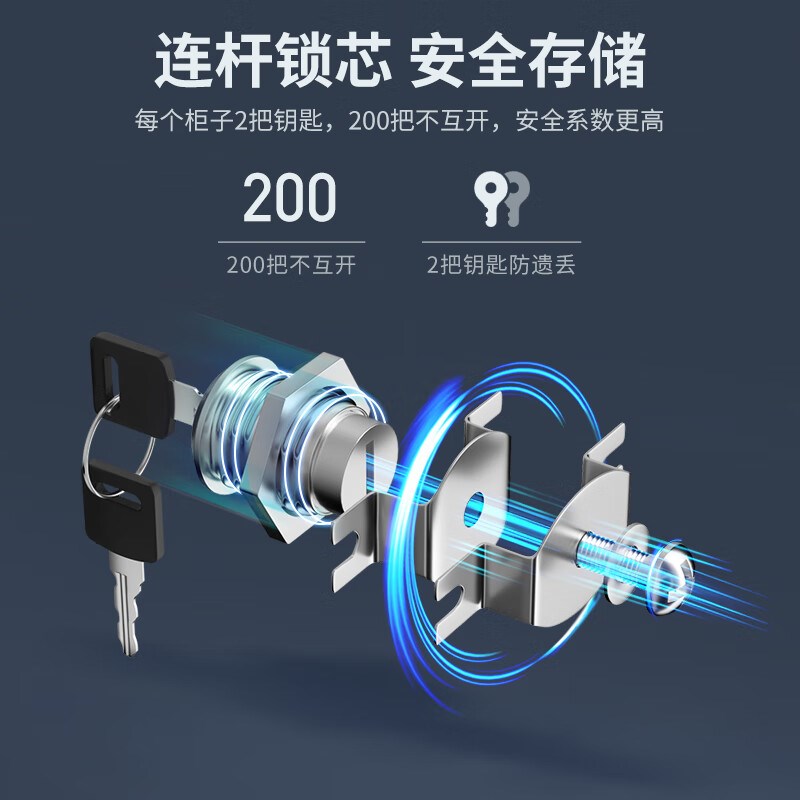 八门更衣柜员工柜子储物柜带锁宿舍衣柜钢制加厚办公文件柜铁皮柜