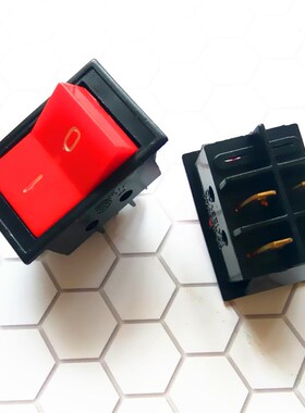 四脚船形船型开关翘板开关台钻砂轮机电源开关红色不带灯  220V