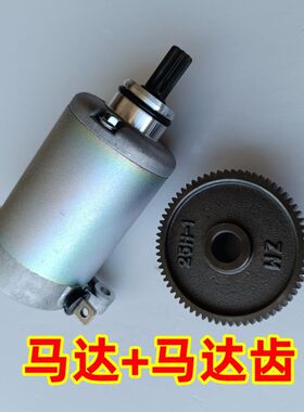 适用铃木摩托车悦酷太子锐爽GZ/EN150-A-E启动电机起Y动马达齿轮