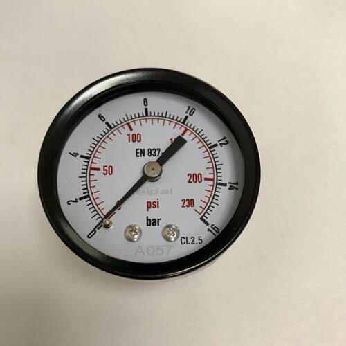 背接式压力表 直径51mm - 52.5mm 压力 0-16bar 230psi 螺纹ZG1/4