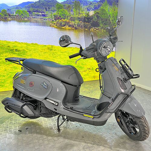 适用三阳飞度4摩i托车XS125T-16C保险杠前护杠防摔护壳排气管护杠