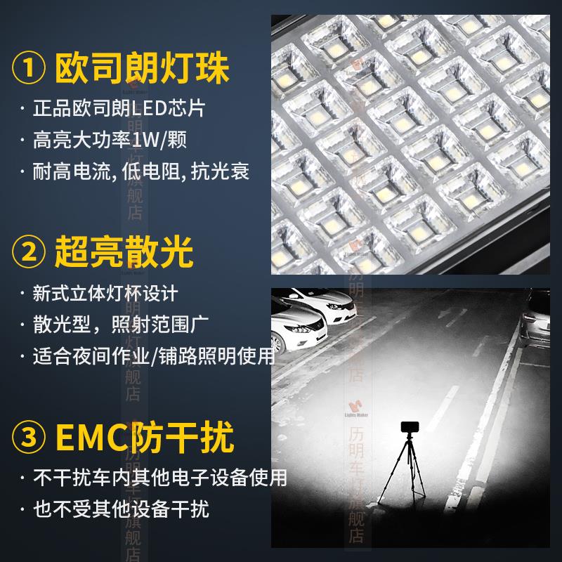历明农用收割机灯铲车装载机作业照明灯挖机大灯工程机械车灯散光
