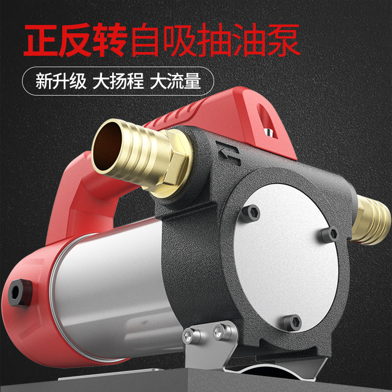 电动抽油泵12V24V220V柴油泵自吸加油机加油枪自封组合收纳箱套装