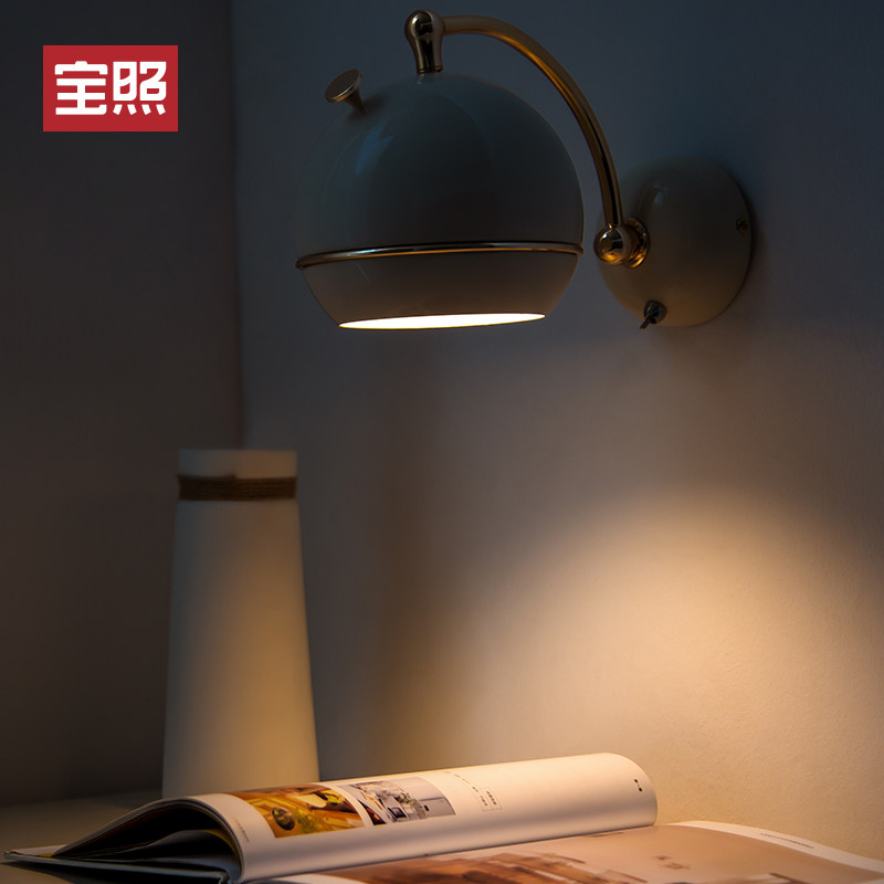 宝照泡泡鱼壁灯 复古设计感背景墙灯日式侘寂风儿童房创意床头灯