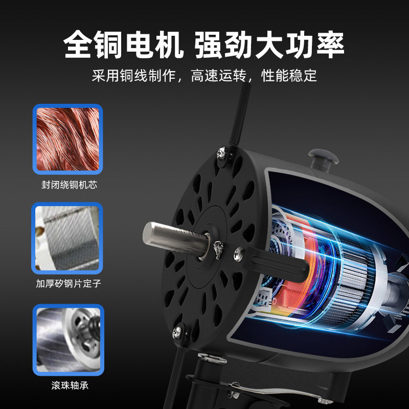 工业电风扇强力大功率商用型排风扇摇头墙壁挂扇机械式牛角落地扇