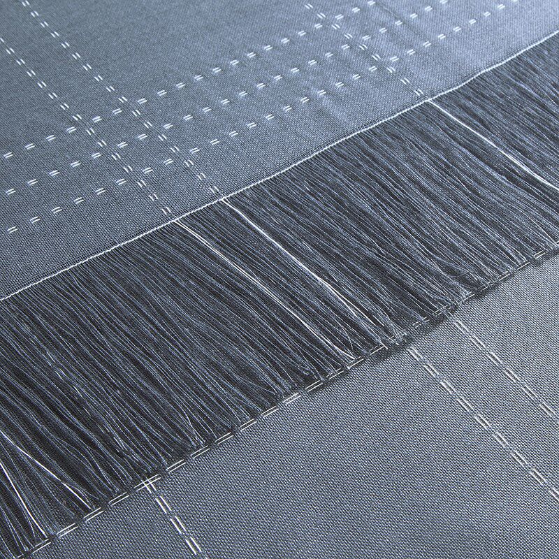 欧式复古双面色织加厚防水防霉涤纶布料手工编织抽纱绣莎罗贝浴帘