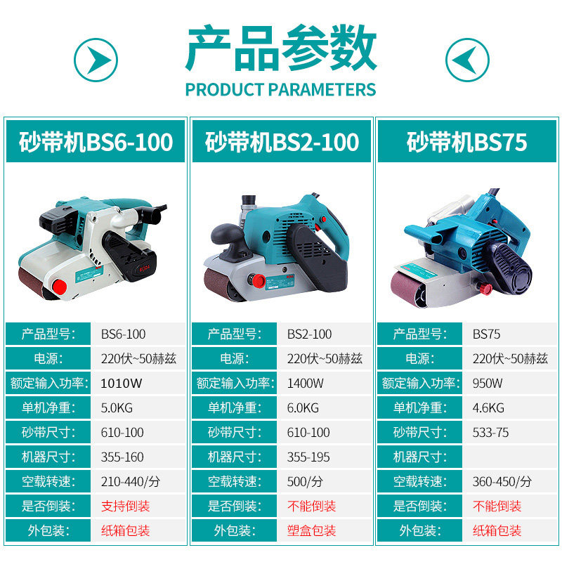 博大砂带机砂带小型台式抛光机手提式沙带机木工平面金属打磨砂光