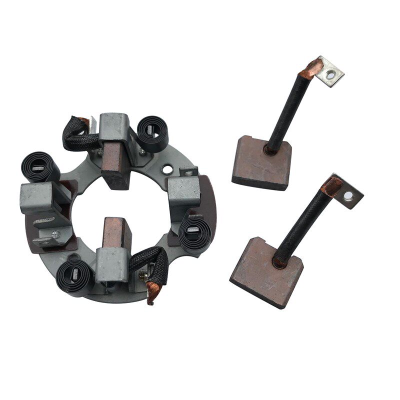适用挖掘机6D95小松PC200-3-5新品汽车起动机马达总成电刷碳刷架