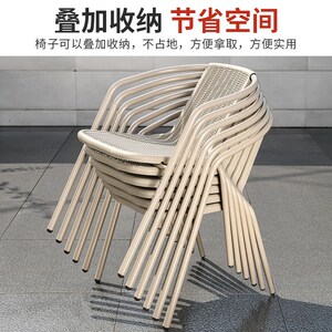 远茂户外桌椅带伞藤椅三件套室外椅子露天台休闲阳台防晒庭院桌椅
