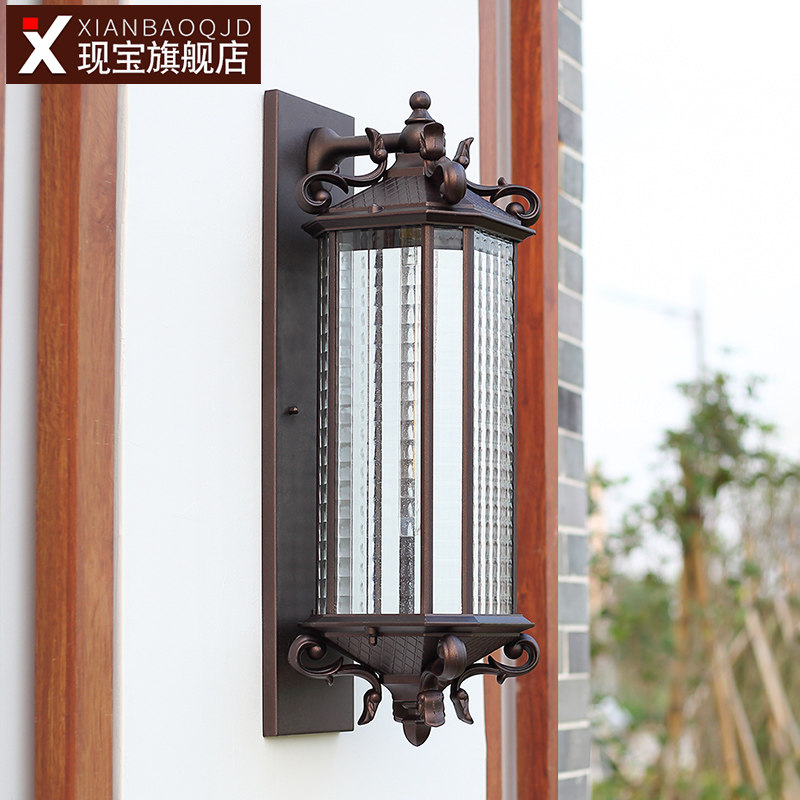 防水壁灯户外LED门口阳台欧式复古灯露台别墅庭院简约室外墙壁灯