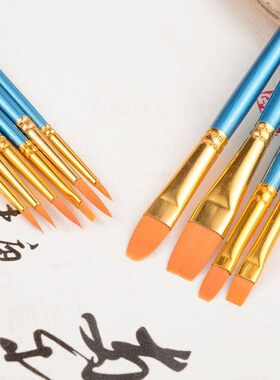 果酱画专用工具厨师冷菜盘饰果酱画笔文具圆头平头勾线笔10支套装