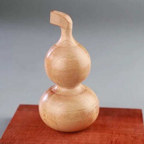 正宗桃木葫芦纯桃木无漆歪把葫芦手把件木雕工艺品摆件配饰挂件
