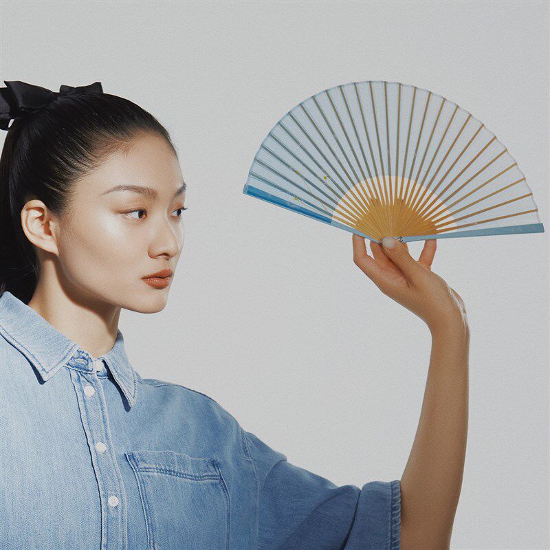 京扇子飘盈扇子礼盒手工全竹高档北京礼物夏天女式中国风折扇