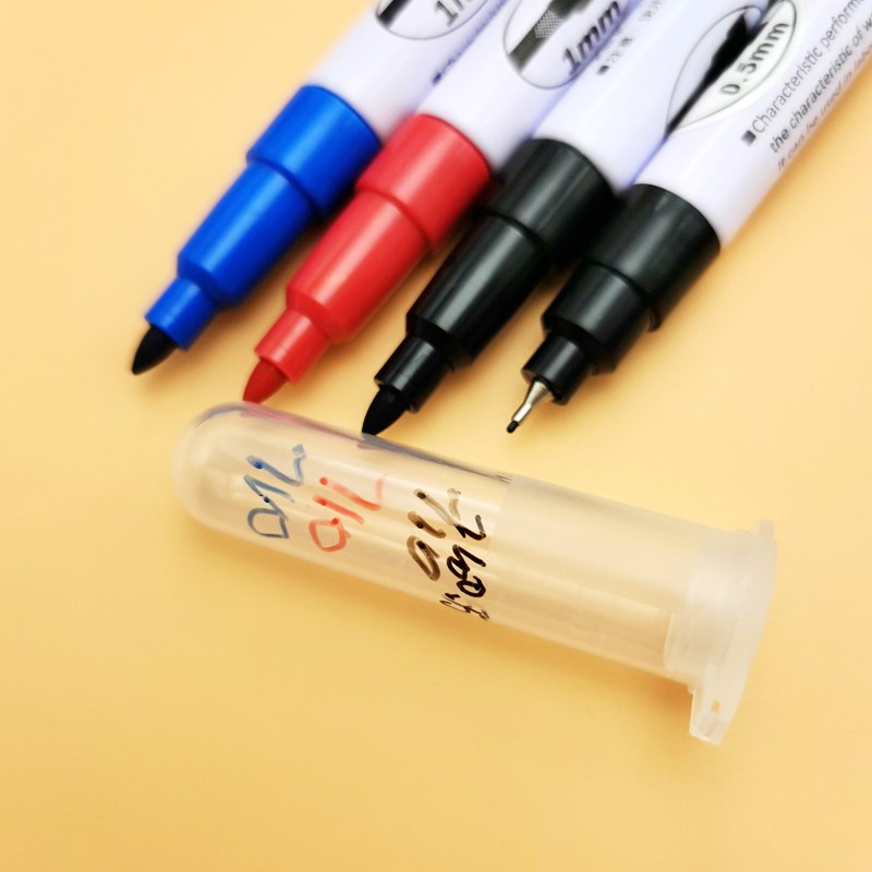亚通防酒精记号笔LM710黑色油性不褪色防水耐低温-80实验室马克笔图片