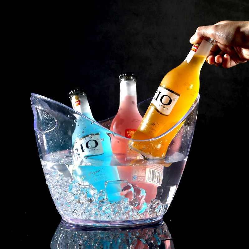 PC透明元宝冰桶 香槟红酒桶 冰粒桶 超大小号款洋酒桶 塑料啤酒桶