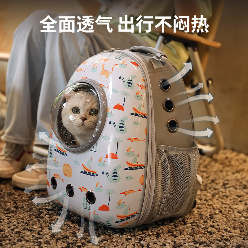 猫包外出便携大容量双肩背包太空舱透气猫书包宠物猫咪外带猫笼子