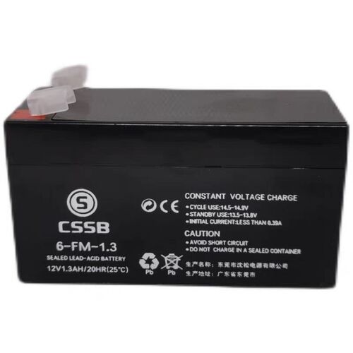CSSB蓄电池 6-FM-1.3 12V1.3AH/20HR 电子仪表电瓶电梯电源用电池