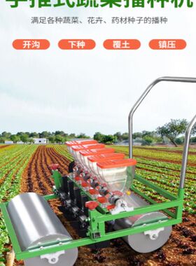 汽油电动手推式蔬菜播种机香菜小白菜菠菜精播机小型多功能播种机