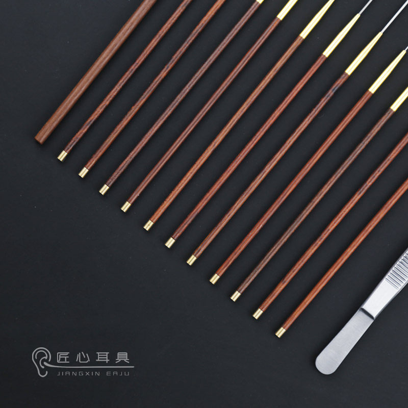 专业采耳工具木柄挖耳勺耳起耳扒蘑菇头云刀卷棉棒海底捞高级套装