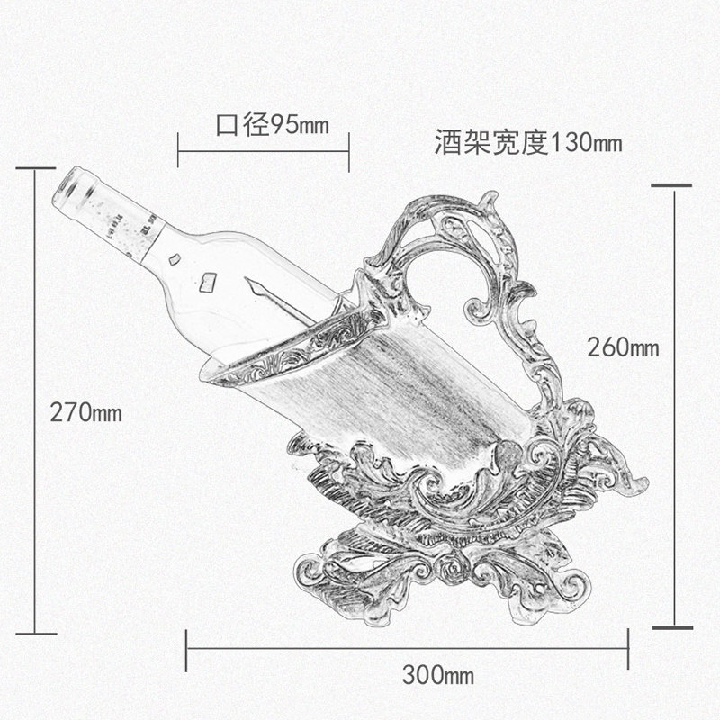 欧式复古奢华红酒酒架摆件创意客厅家用美式中式酒柜子古典装饰品